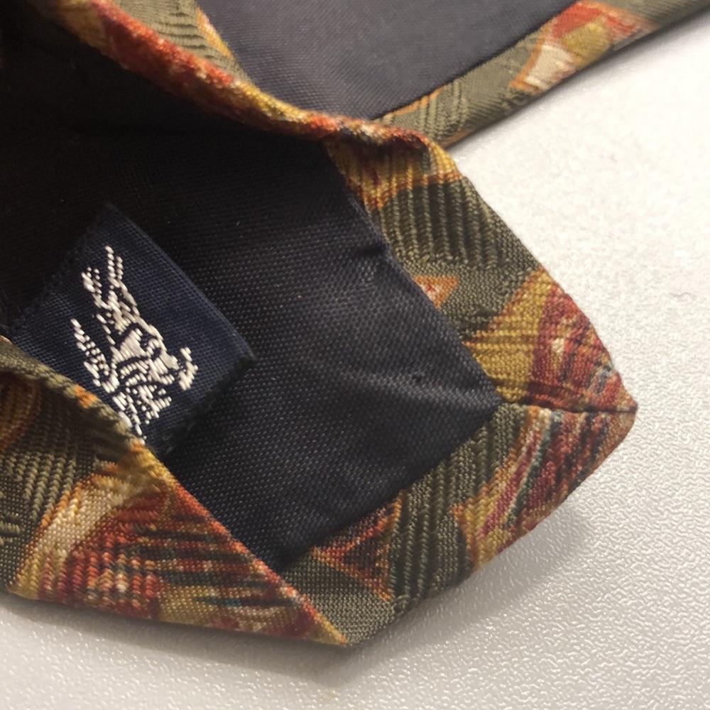 Burberry Tie - Green/ Gold - Picture 4 of 8